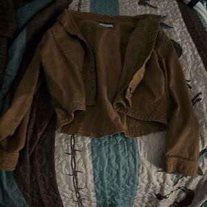Brown Cropped Jacket